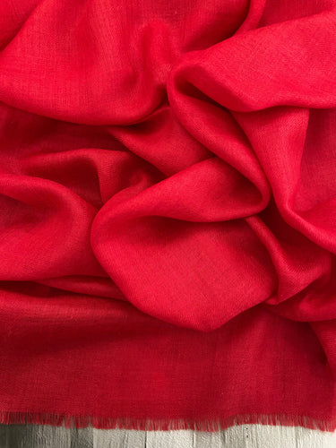 100% Cashmere Scarf/Shawl/Wrap | Handwoven | Red | Ships from California